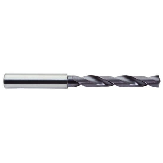 Picture of M.A. Ford 2XDSR1496A Carbide Drill Solid Carbide 140° - 142° 0.149 Dia 0.157 Shank 2.716 OAL 2 Flute 1.260 Flute Length Carbide AlTiN
